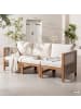 home24 Loungeset Bayton 3-teilig Kombi B in Beige / Braun