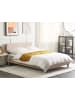 Beliani Doppelbett FITOU in Beige/Braun - (W) 150 x (H) 87 x (L) 214 cm