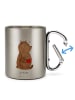 Mr. & Mrs. Panda Camping Tasse Bär Kaffee ohne Spruch in Silber