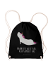 Mr. & Mrs. Panda Beutel Einhorn Yoga mit Spruch in Schwarz