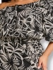 sheego Maxikleid in schwarz-sand-bedruckt