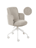 Beliani Bürostuhl DRYDEN in Beige/Weiß - (W) 60 x (H) 84 x (L) 60 cm