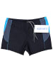 Aquarti Aquarti Herren Badehose Kurz mit Kontrastpaspel in blau/grau