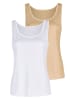 Nina von C. 2er Pack Achseltop in caramel-weiss