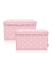 Lifeney Aufbewahrungsbox 2er-Set Rosa Stern, 37 x 25 x 21 cm