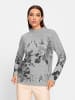 Heine Strickpullover in hellgrau-bedruckt