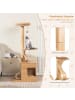 COSTWAY Kratzbaum Holz 129cm in Beige