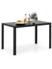 COSTWAY Esstisch Glas 120 x 70 x 75cm in Schwarz