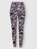 WITT WEIDEN Sportleggings in violett-schwarz-gemustert