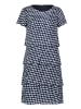 Betty Barclay Stufenkleid mit U-Boot-Ausschnitt in Dunkelblau/Weiß