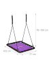 relaxdays Nestschaukel in Lila/ Schwarz - (B)77 x (T)103 cm