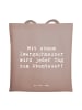 Mr. & Mrs. Panda Tote Bag Spruch Zwergschnauzer Abenteuer mit Sp... in Braun Pastell