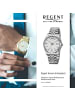 Regent Armbanduhr-Analog silber groß (ca. 40mm) Regent Metallarmband
