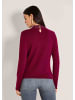 MADELEINE Eleganter Wollpullover mit Stehkragen in brombeere