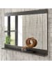 Furn.Design Garderobenspiegel Matera grau, Wandspiegel mit Ablage, 92 x 71 cm