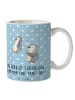 Mr. & Mrs. Panda Teetasse Lieblings-Tante mit Spruch in Blau Pastell