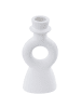 Beliani Kerzenständer SPARTA in Weiß - (W) 8 x (H) 17 x (L) 6 cm