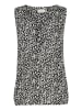 Kaffe Ärmellose Bluse KAamber Regular fit in Black / Chalk Flower