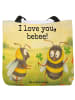 Mr. & Mrs. Panda City-Shopper Bienen Paar Design mit Spruch in Weiß