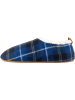normani Herren-Slipper Hausschuhe Karo in Blau