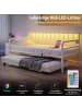 COSTWAY Tagesbett Schlafsofa mit Ausziehbett & LED-Lichtern 90/180x200cm in Weiß