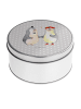 Mr. & Mrs. Panda Blechdose Pinguin Heirat ohne Spruch in Grau Pastell