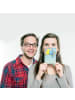 Mr. & Mrs. Panda Postkarte Wellensittich Liebe Design ohne Spruch in Weiß