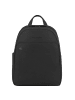 Piquadro Black Square Rucksack Leder 36 cm Laptopfach in black