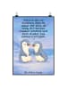 Mr. & Mrs. Panda Bild Pinguine trösten Design mit Spruch in Weiß