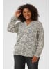 KAFFE curve Bluse langarm KCdiana Regular fit in Black Oyster/Turtledove Animal