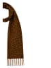 Faera Schal mit Leopardenmuster und Fransen weich in Braun