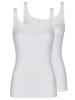 Nina von C. 2er Pack Damen Achseltop in weiss