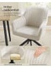 SONGMICS 2er-Set: Esszimmerstuhl Tyra in Beige-Schwarz - (B)60 x (H)81.5 x (T)58 cm