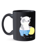 Mr. & Mrs. Panda Kaffeetasse Ergotherapeutin Superheldin mit Spruch in Schwarz