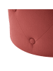 Beliani Pouf COROLLA in Rot - (W) 40 x (H) 40 x (L) 40 cm