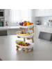 relaxdays Obst Etagere in Natur/ Weiß - 3 Etagen