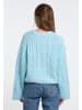 IZIA Damen Cropped Strickjacke in Hellblau