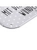 Mr. & Mrs. Panda Blechschild Turteltauben Liebe mit Spruch in Grau Pastell