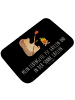 Mr. & Mrs. Panda Badteppich Igel Grillen mit Spruch in Schwarz