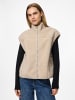Pieces Gilet in Silver Gray