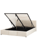 Beliani Bettgestell BOUSSE in Beige - (W) 171 x (H) 79 x (L) 219 cm