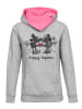 Disney Schalkragenpullover Disney Happy Together in grau meliert/pink