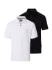 Casa moda Poloshirt Basic in Weiß / schwarz