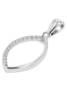 Adeliás Damen Anhänger aus 333 Gold mit Zirkonia in silber