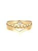 Elli Ring 925 Sterling Silber Ring Set in Gold