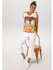 Aniston CASUAL Shirtbluse in wollweiß-orange-gelb-rot-rosa-braun-khaki-grün