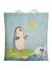 Mr. & Mrs. Panda Tote Bag Pinguin Surfer ohne Spruch in Eisblau