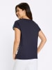 Sieh an! Kurzarmshirt in marine-hellblau-bedruckt