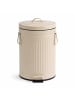 relaxdays Mülleimer in Beige - 12 Liter
