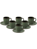 like. by Villeroy & Boch 6er Set Kaffeetassen mit Untertassen Lave in – 190 ml in Vert